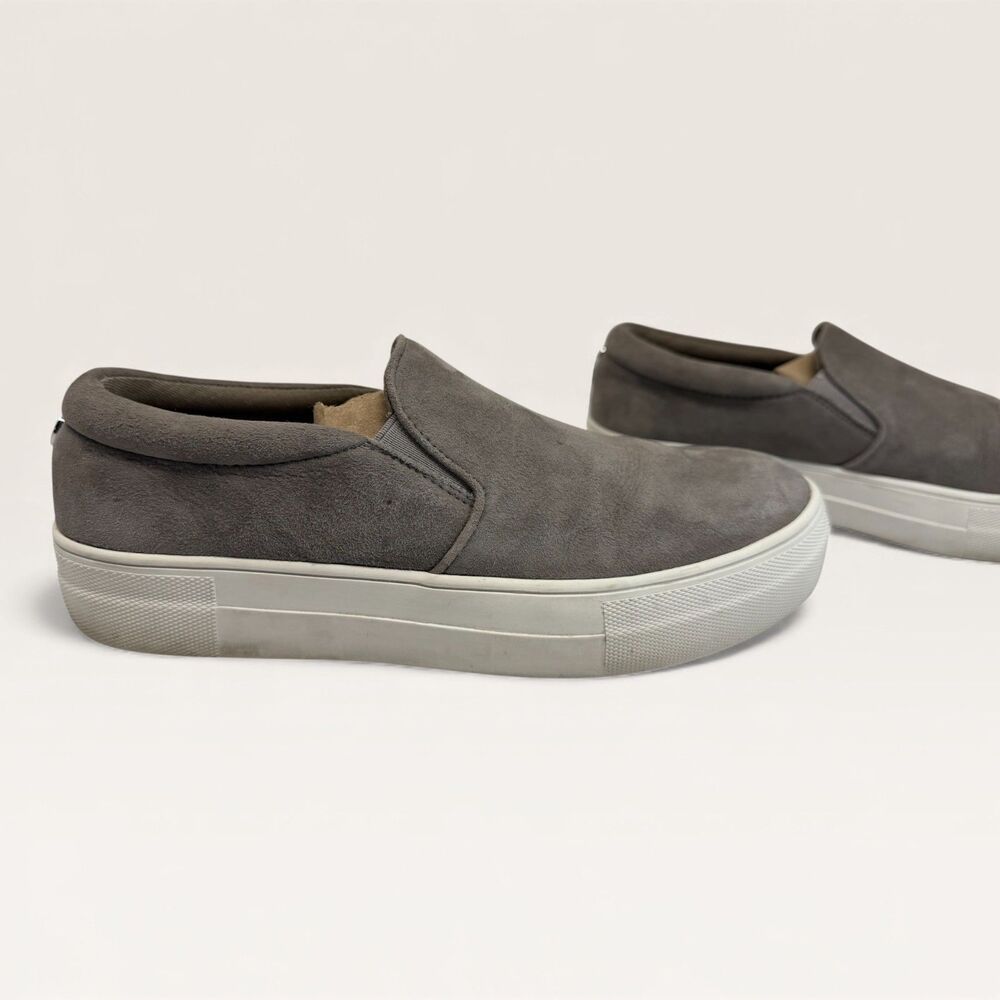 Steve Madden Gills Gray Suede Platform‎ Slip On Sneakers Women's Size 7 Fashion